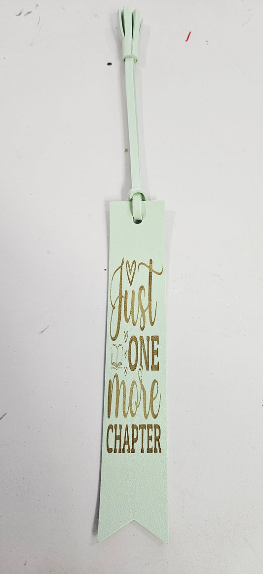 Leather Bookmark Green One More Chapter