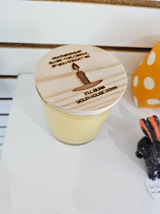 Bright Citrus Soy Candle Burn House