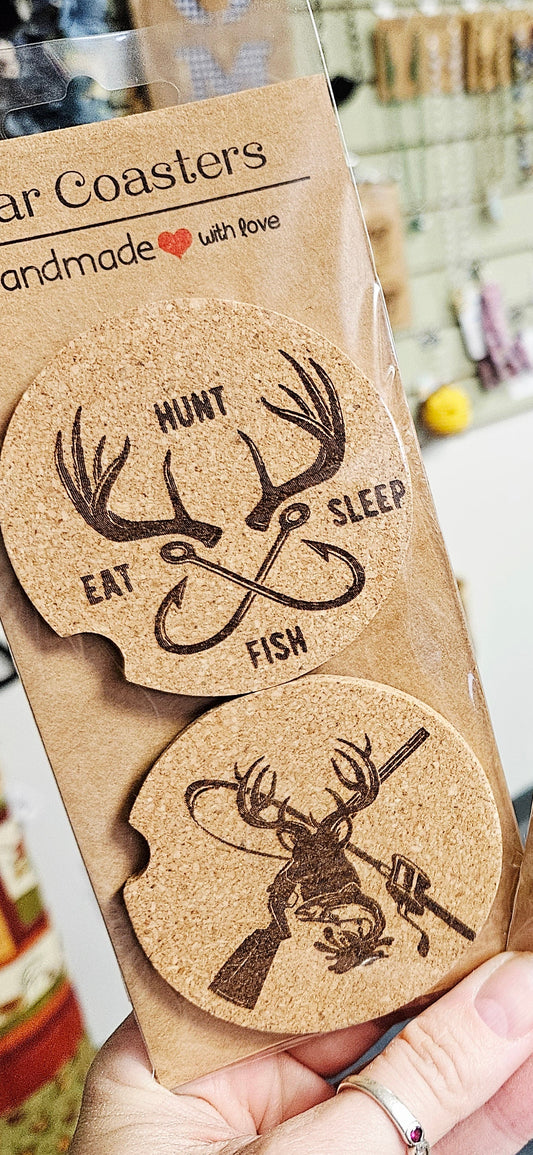Car Coasters Hunt Eat Sleep Fish