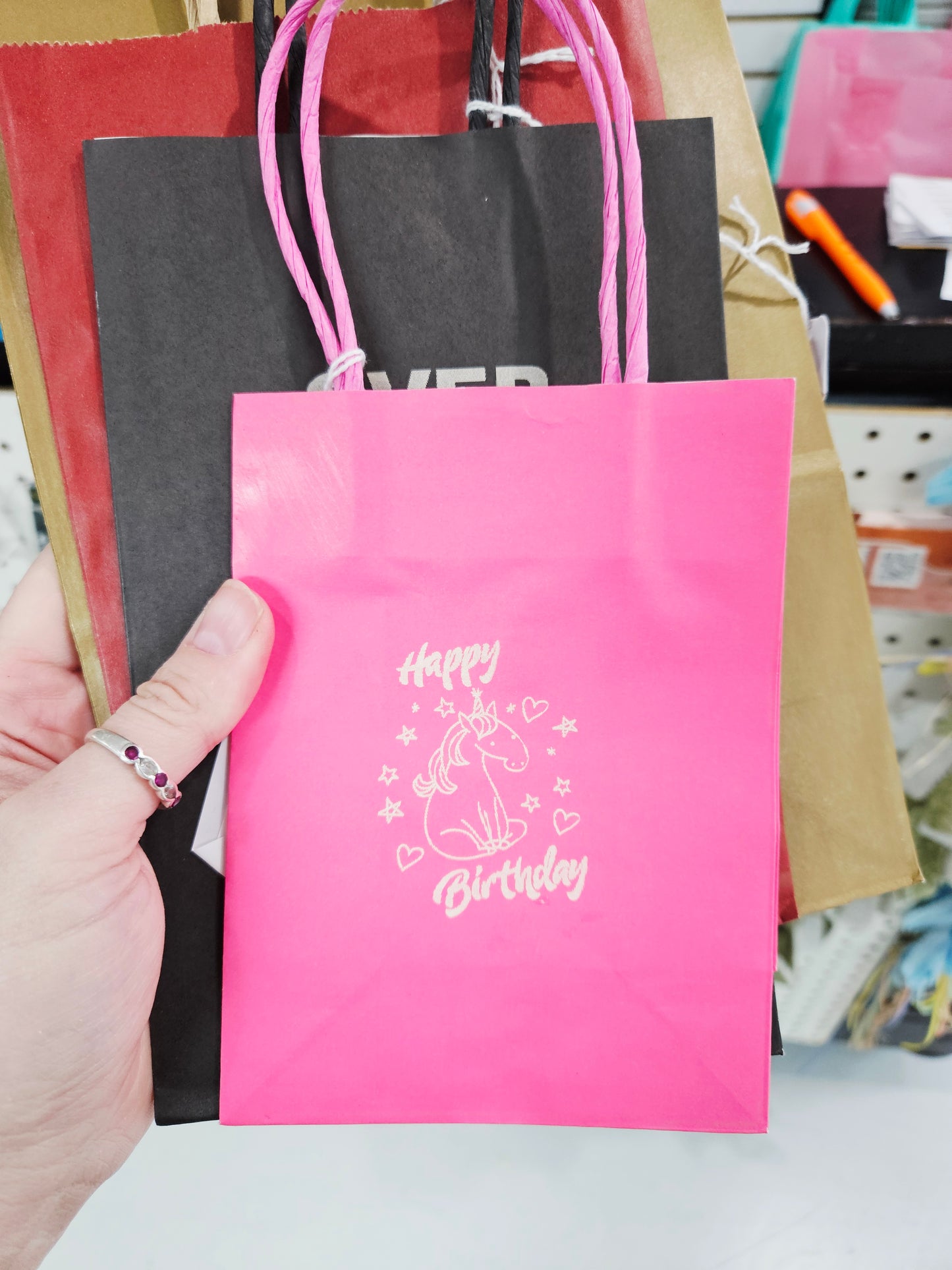 Gift Bag Mini Pink Unicorn