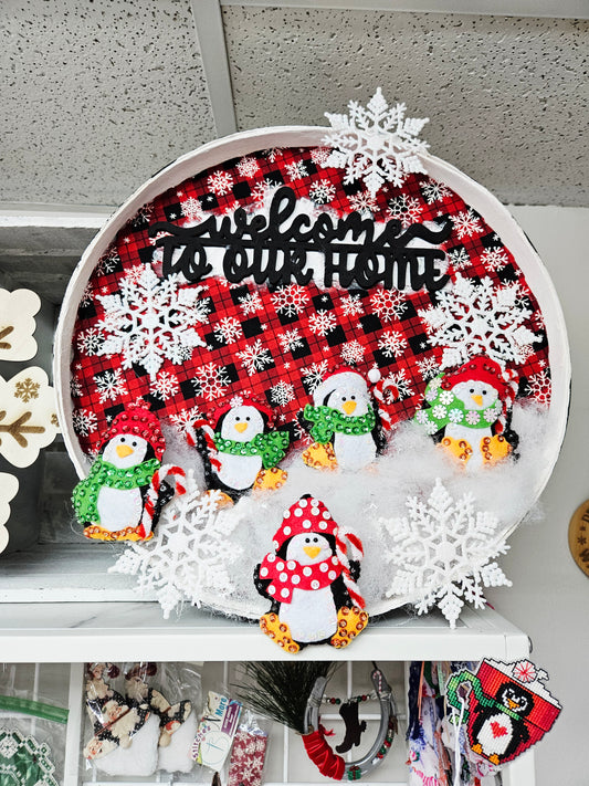 Welcome To Our Home Penguin Sign