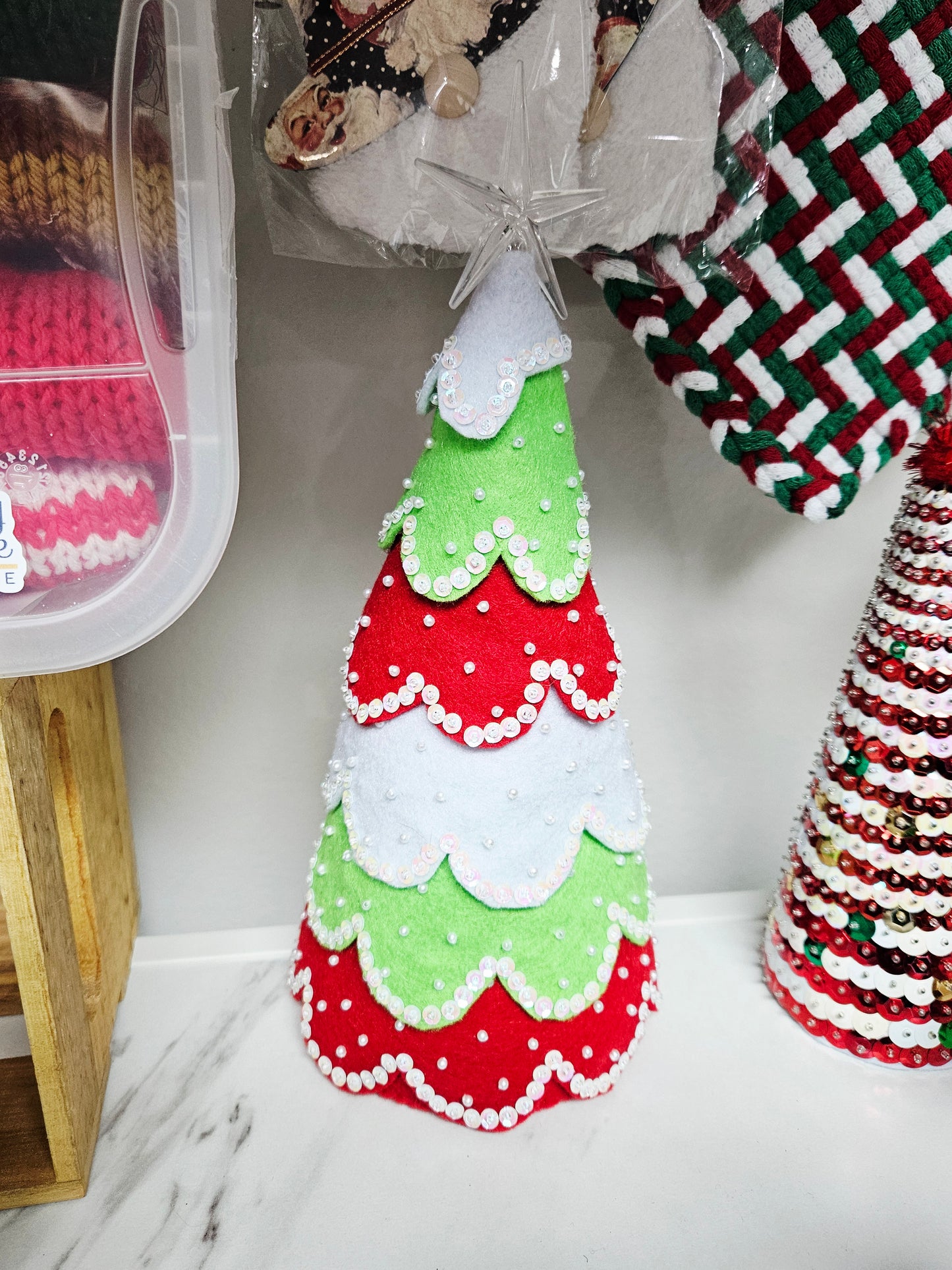 Beaded Felt Christmas Tree
