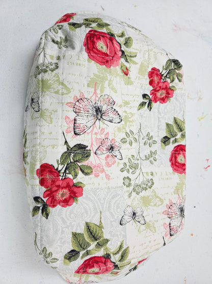 9x13 Casserole - Pink Floral with Butterflies/Green