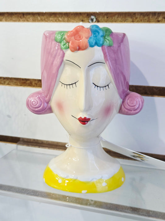 Woman w/Pink Hair Candle