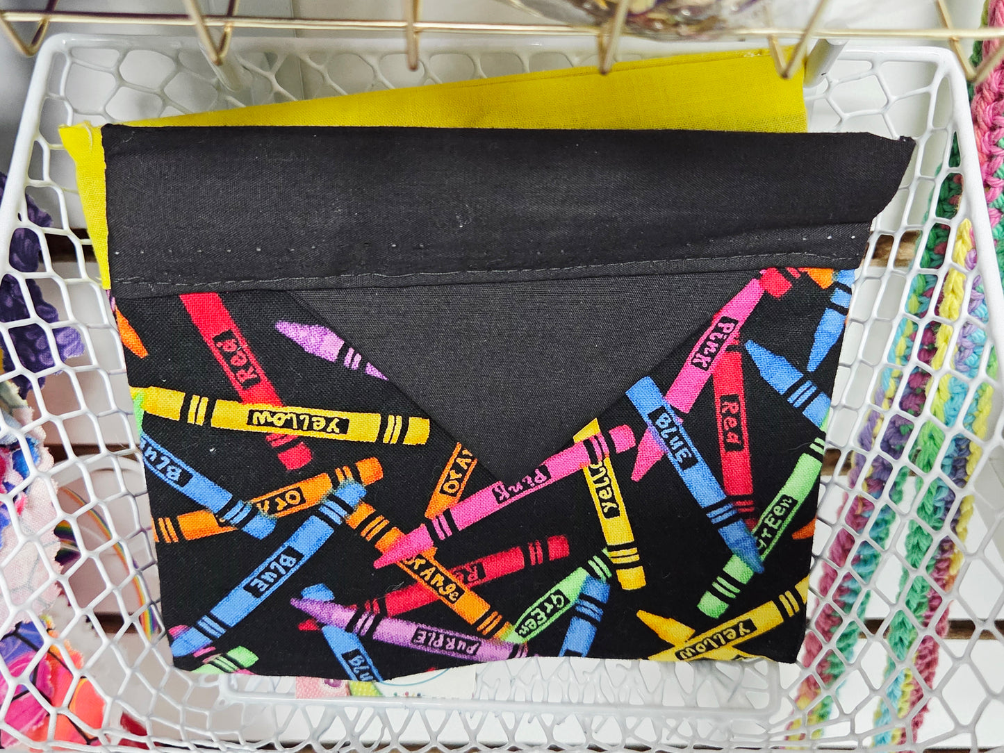 Crayon Print Snap Bag