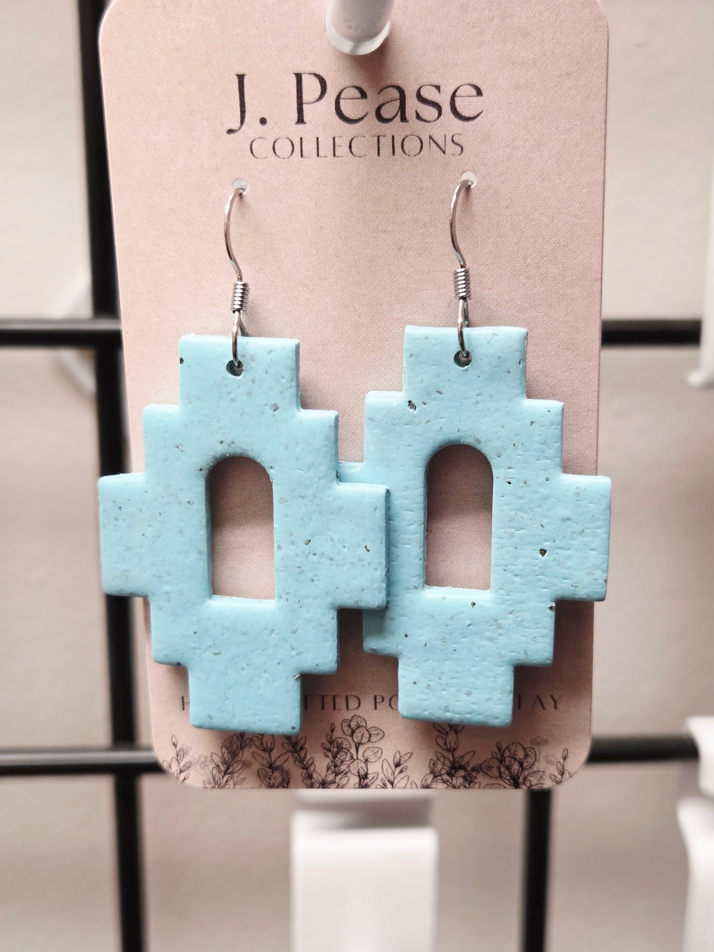 Turquoise Aztec Shape Earrings