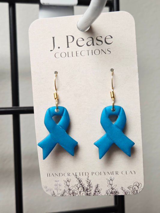 Cancer Ribbon Earrings