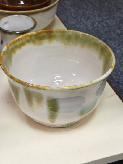 White with Green Bowl