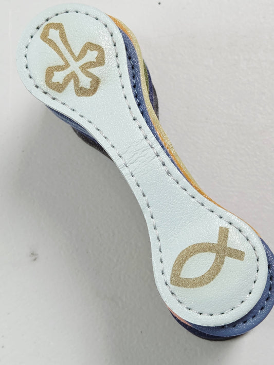 Magnetic Bookmark - Lt Blue Cross/Fish