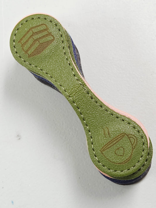 Magnetic Bookmark - Green Coffee/Books