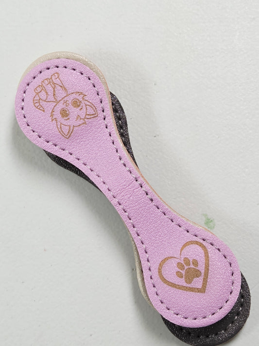 Magnetic Bookmark - Purple Cat/Heart