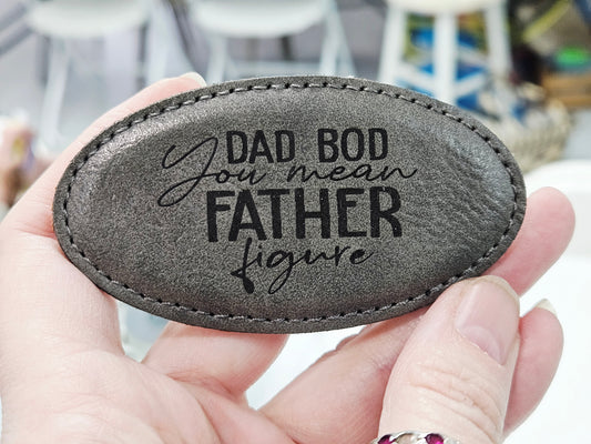 Dad Bod Leather Engraved Magnet