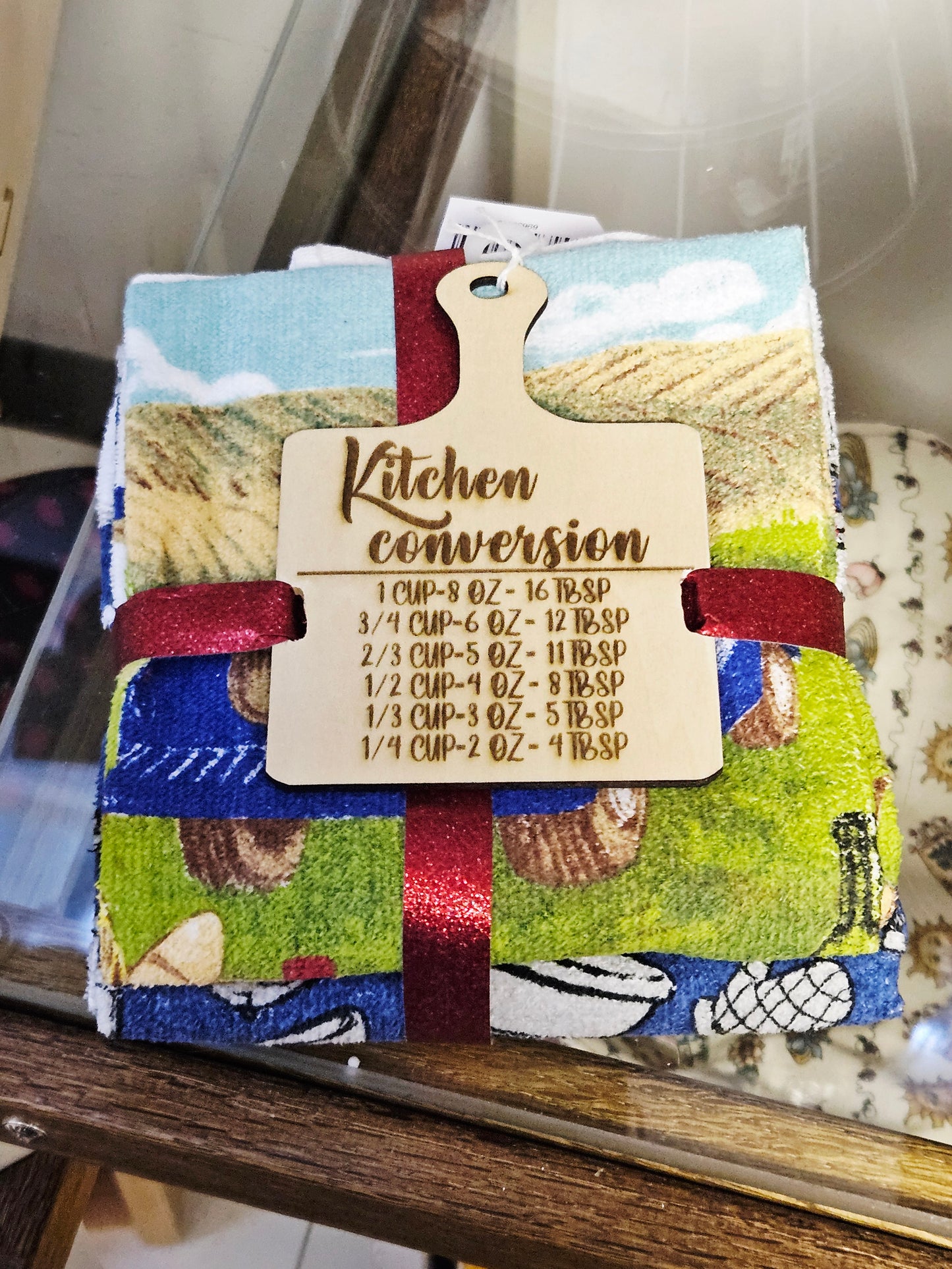 Kitchen Towels w/Engraved Conversions Blue Truck