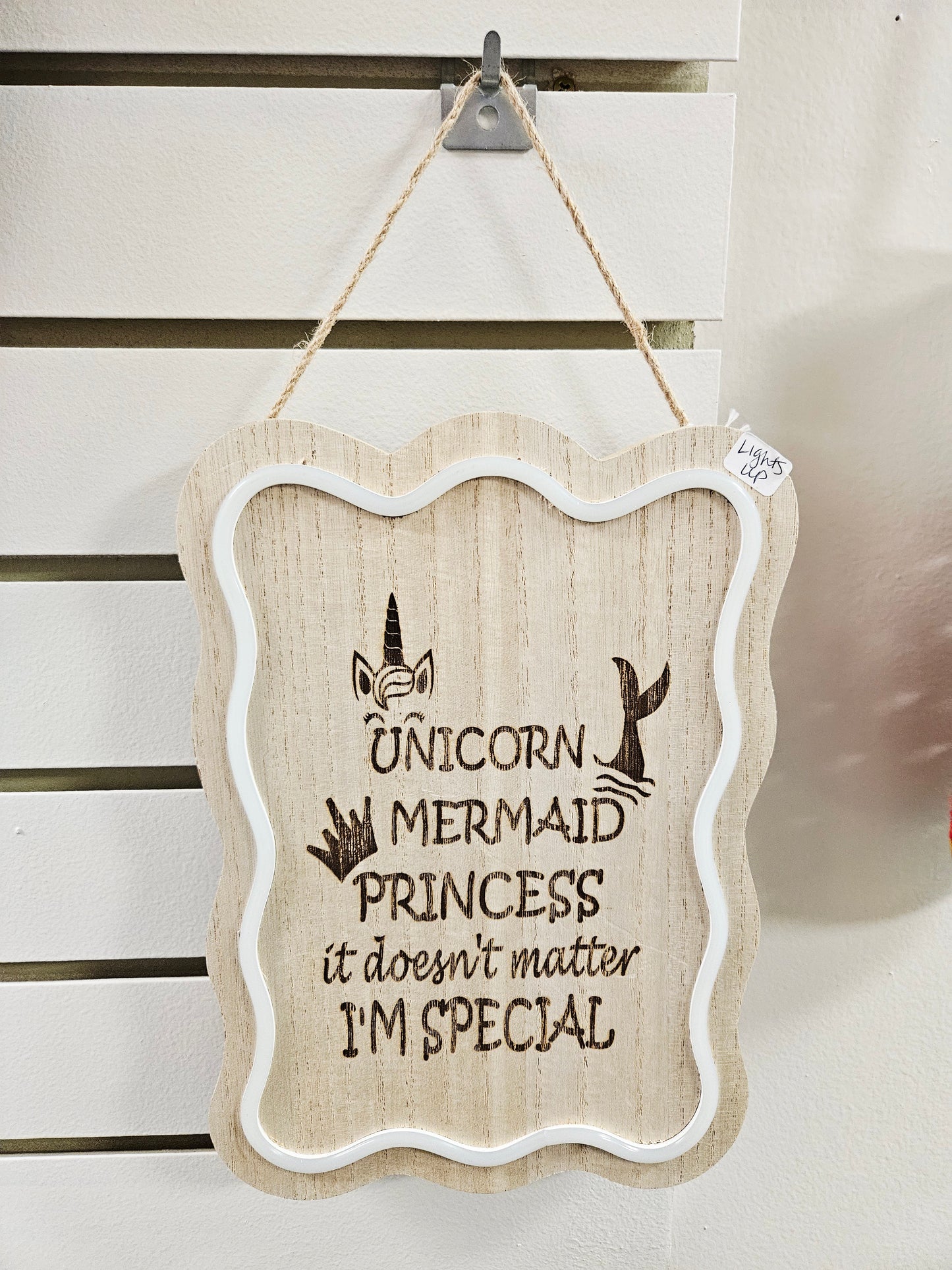 Engraved Unicorn Mermaid Light Up Sign