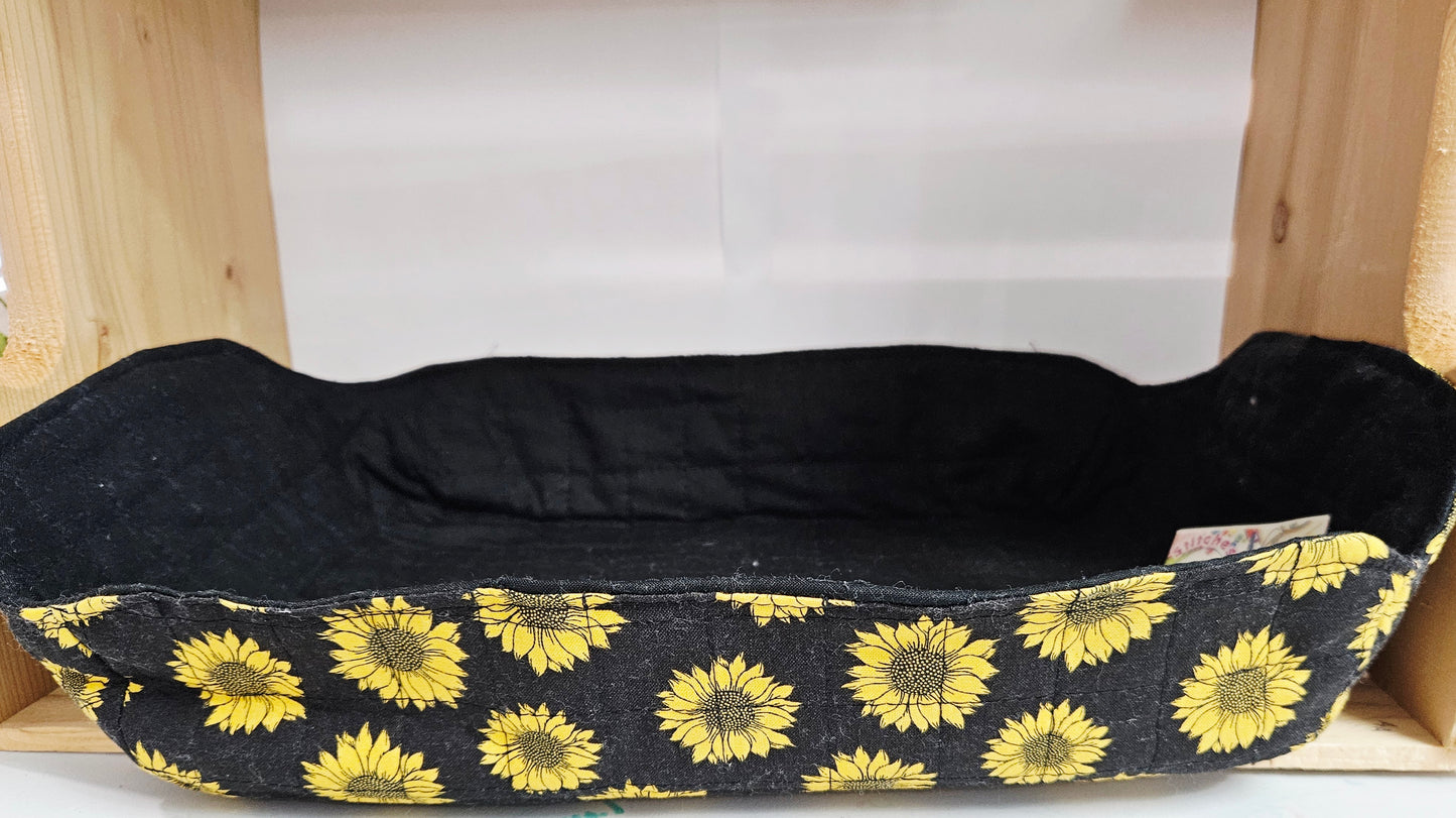 Sunflowers on Black 9x13 Pan Holder