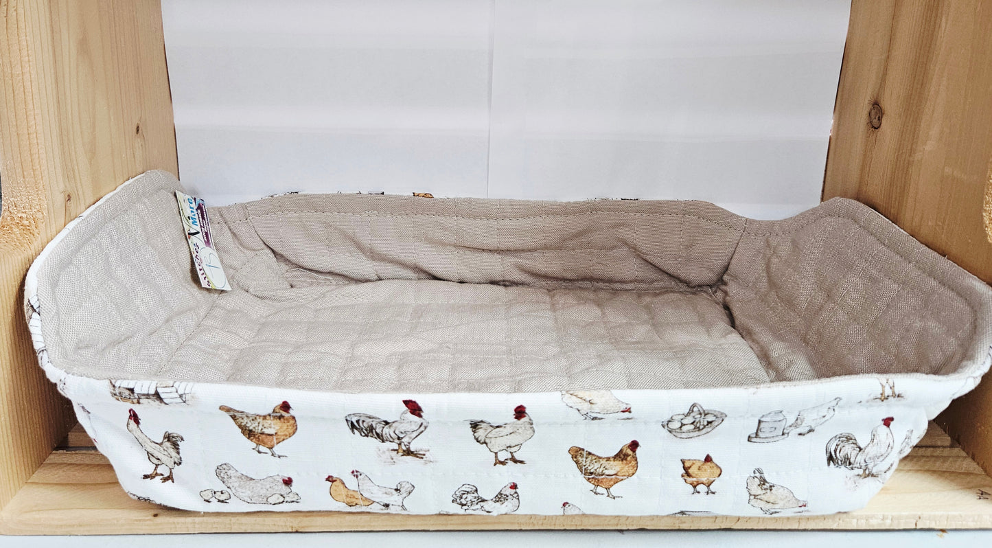 Chicken Print/Tan 9x13 Pan Holder