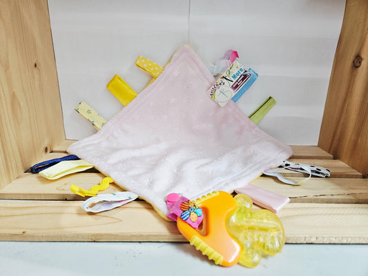 Taggie Blanket - Pink/Yellow