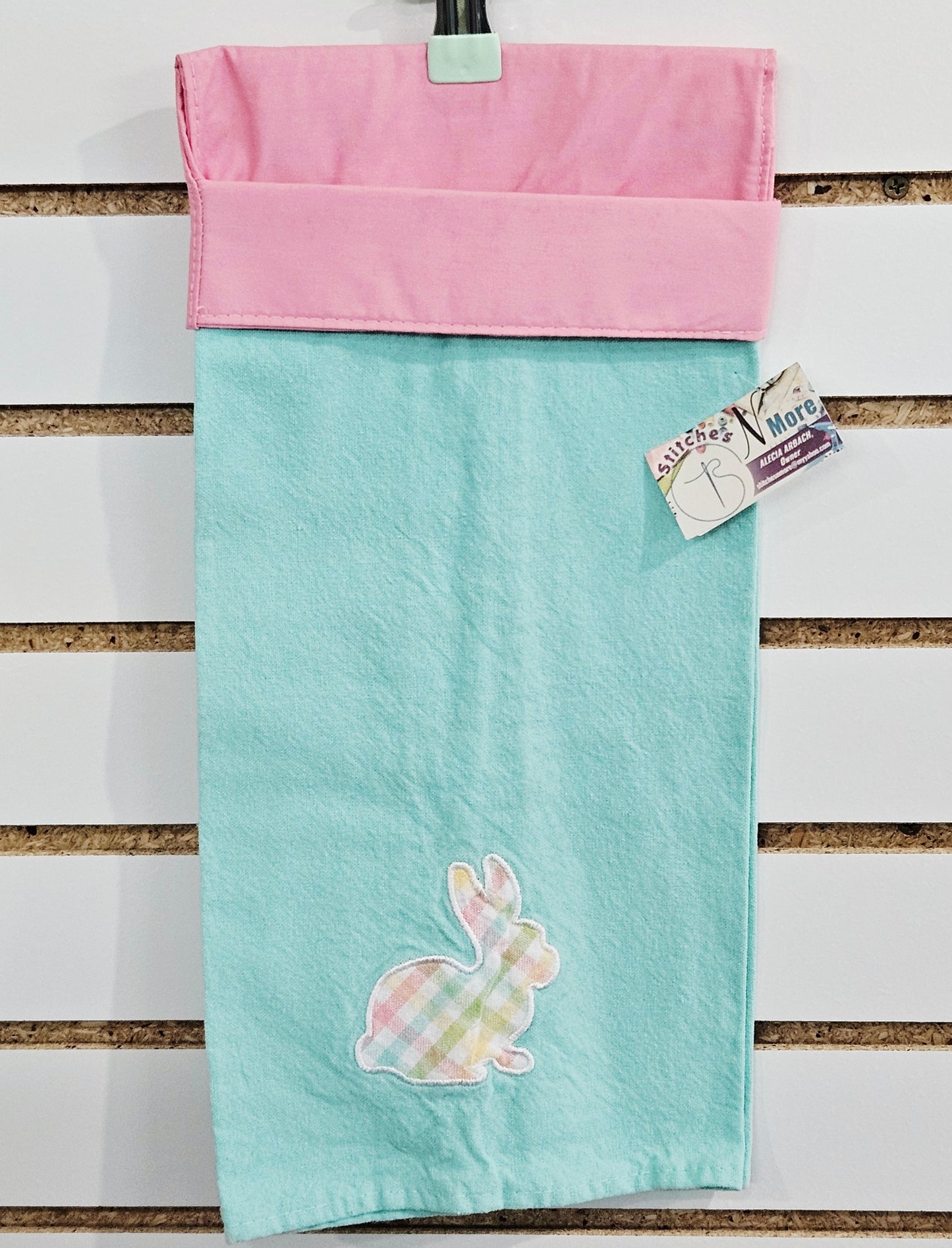 Teal Bunny Kitchen Towel