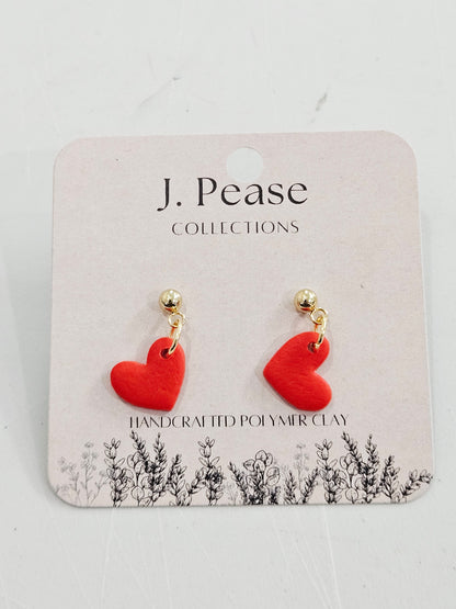 Single Heart Dangle Stud Earring