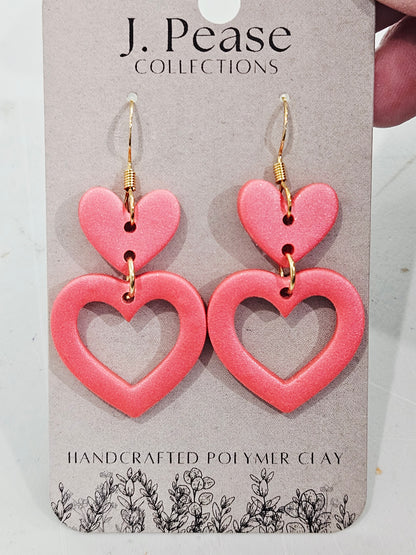 Heart Cut Out Dangle Earrings