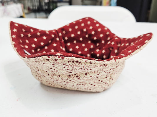 8 " Bowl - Burg Tan Stars Both