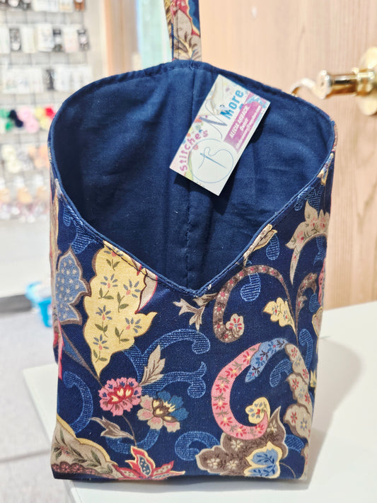 Dark Blue Paisley Small Catch All