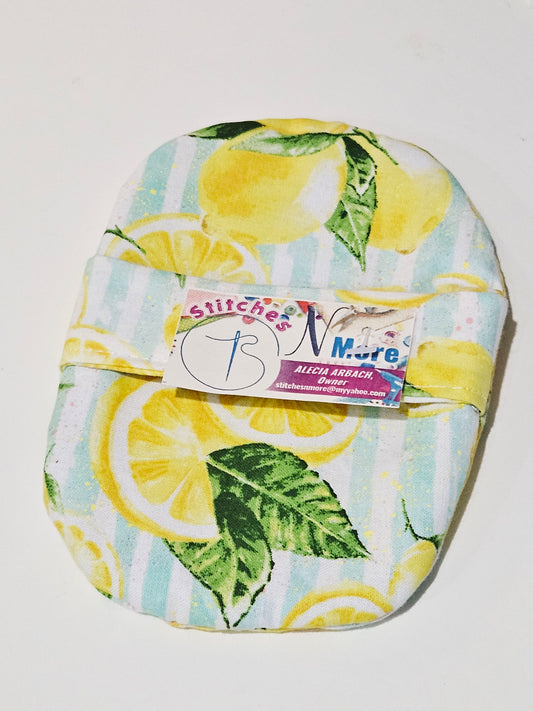 Microwave Hot Pad - Aqua Lemons