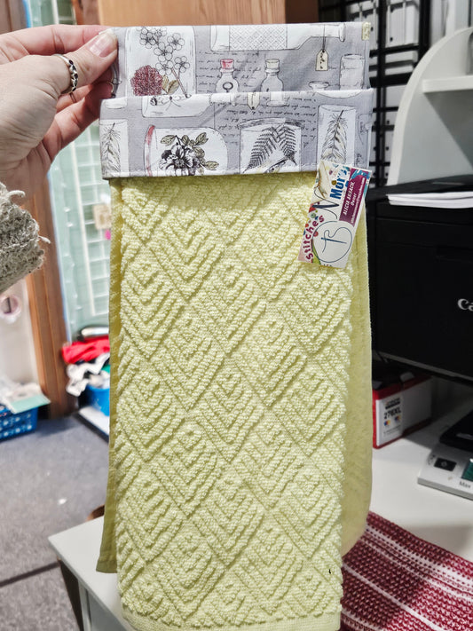 Floral Jars Yellow Towel