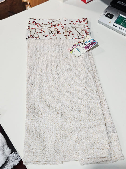 Cranberry/Gold Kitchen Towel