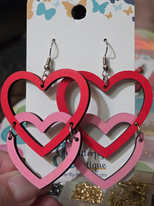 Double Heart Earrings