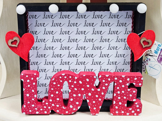 Wood Love Box Sign