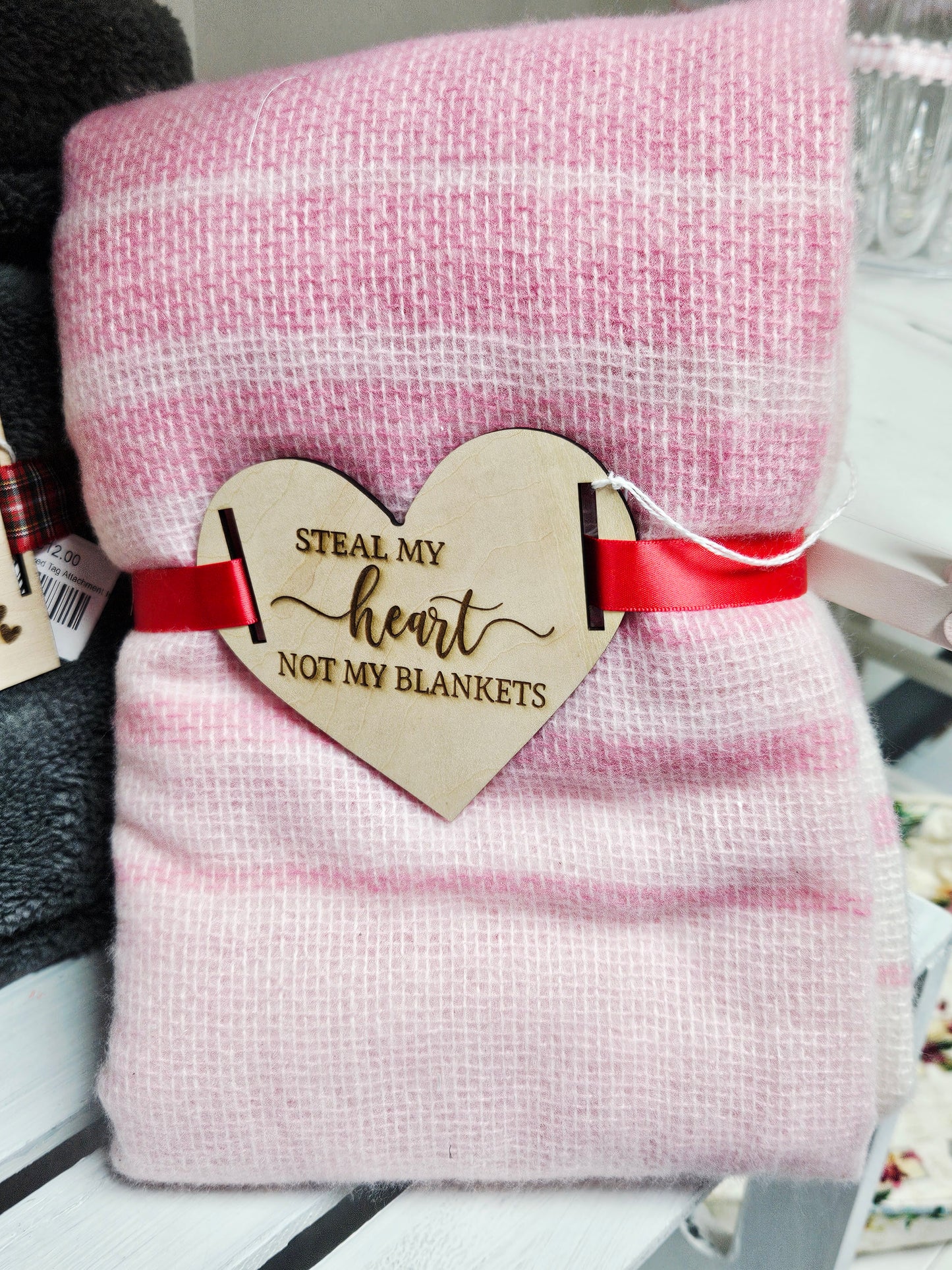 Blanket w/Engraved Tag Steal Heart