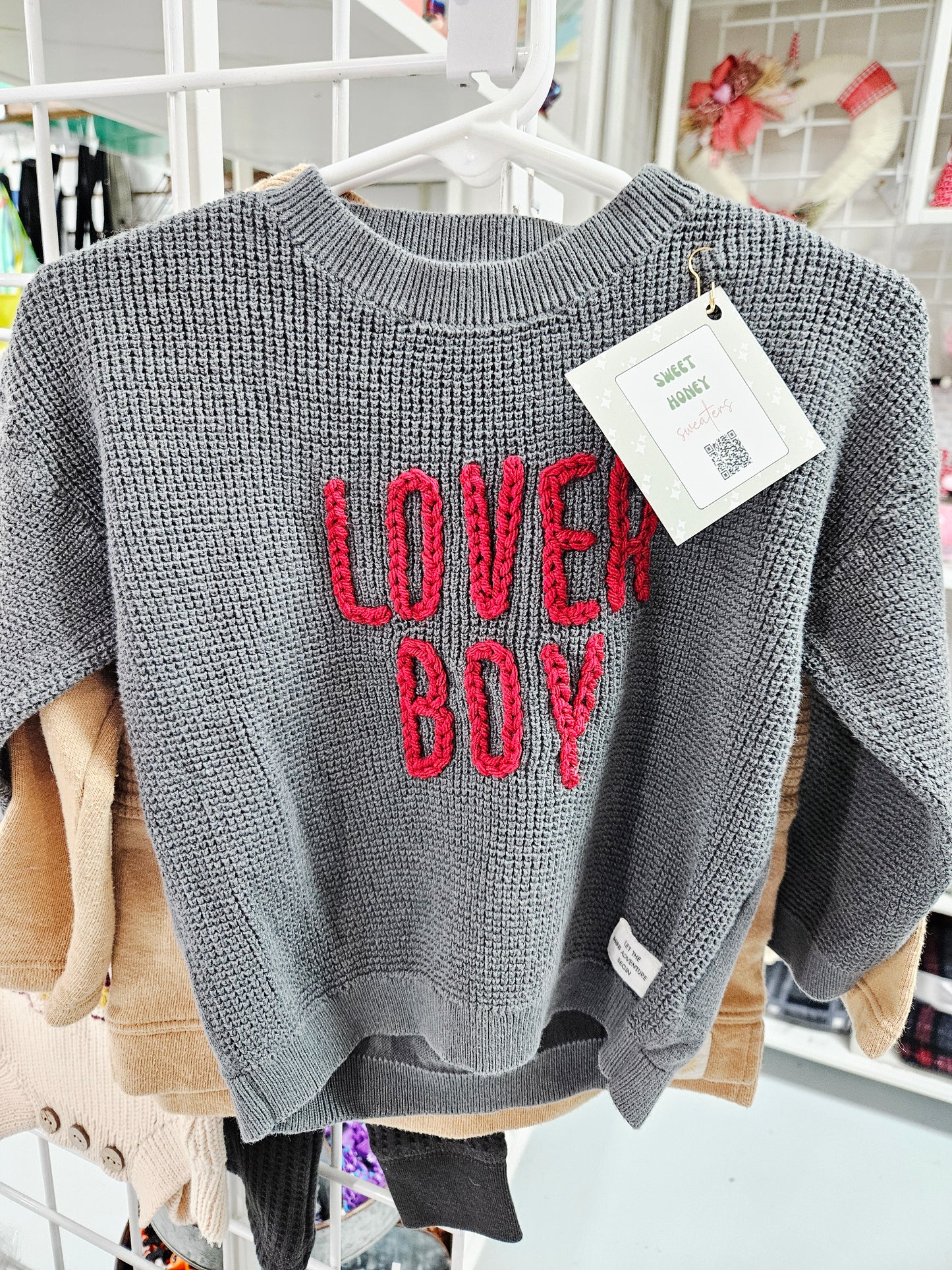 Grey Sweater w/LoverBoy 2T