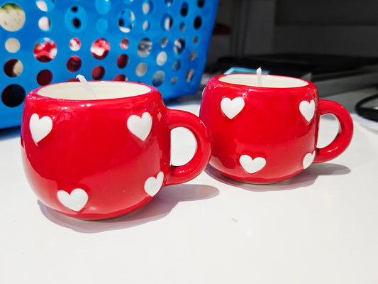 Heart Tea Cup Candles