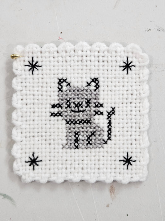 Grey Cat Coaster