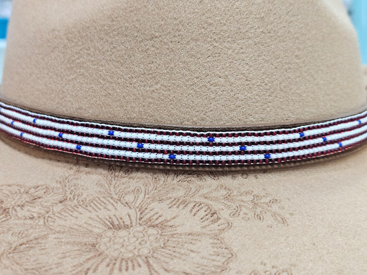 Hat Band Red White Blue