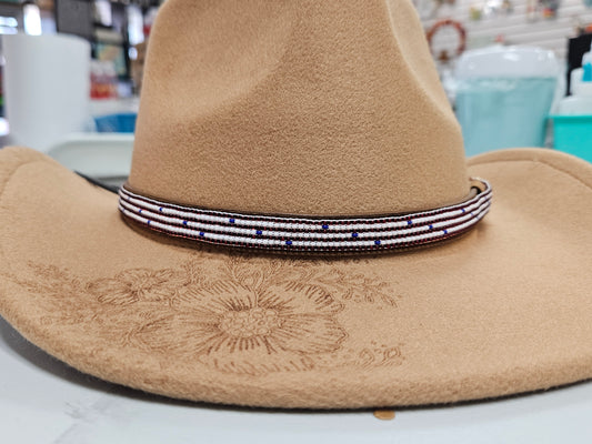 Hat Band Red White Blue