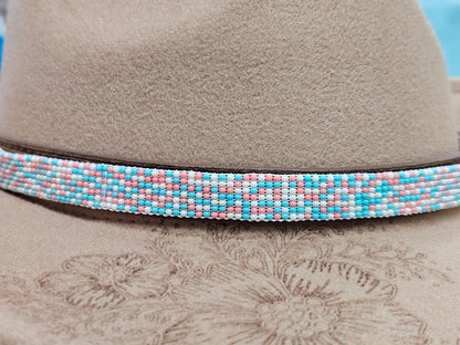 Hat Band Mint Peach Cream