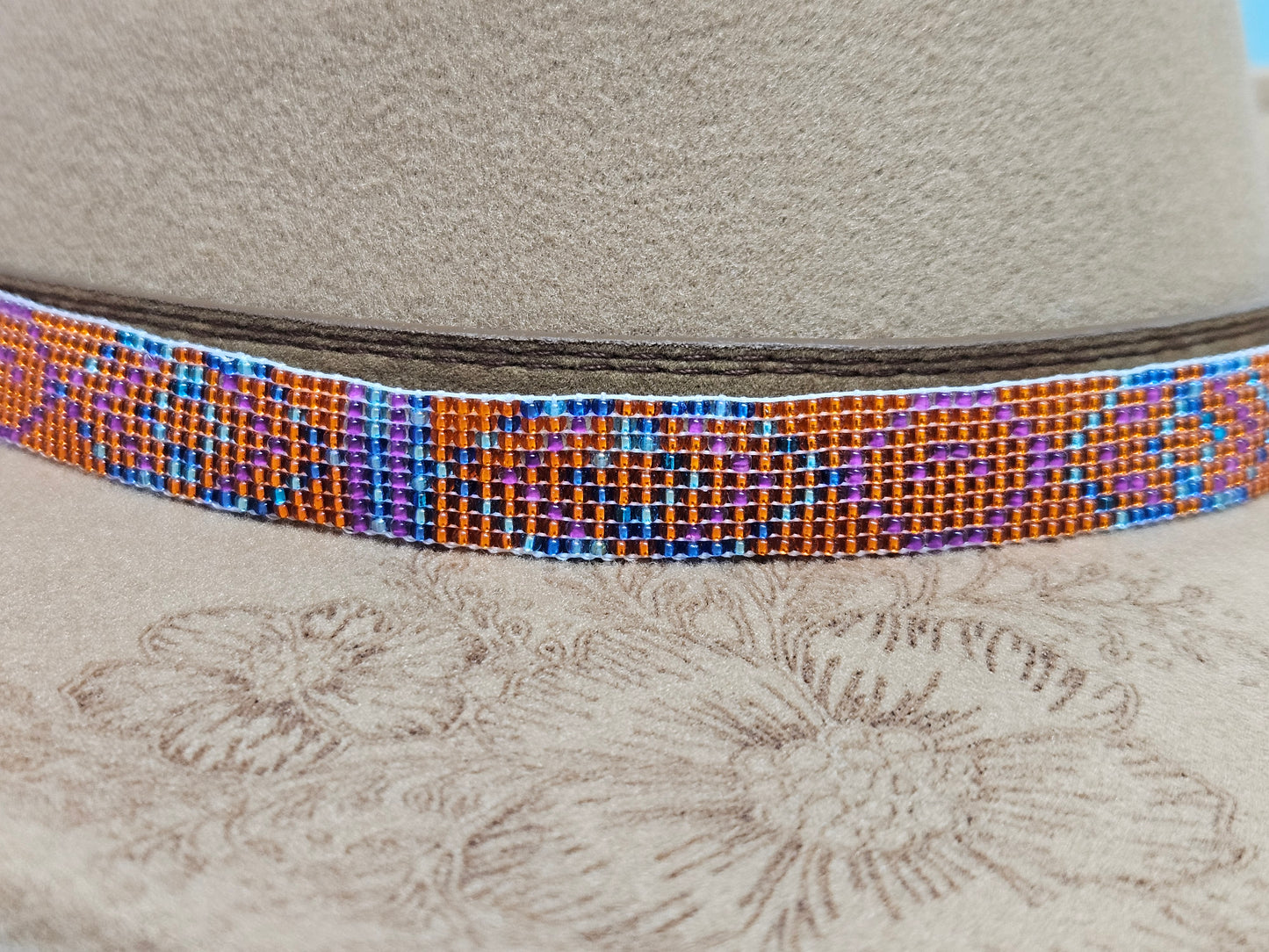 Hat Band Orange Blue