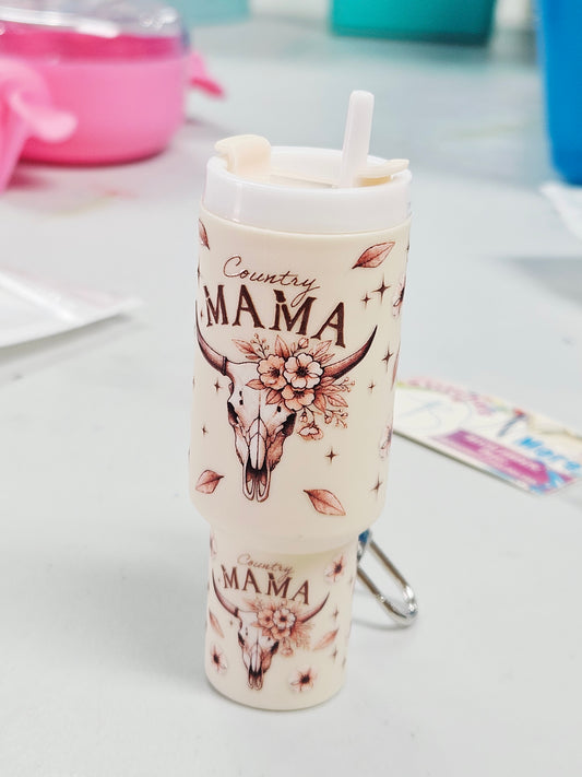 Country Mama Tumbler Keychain
