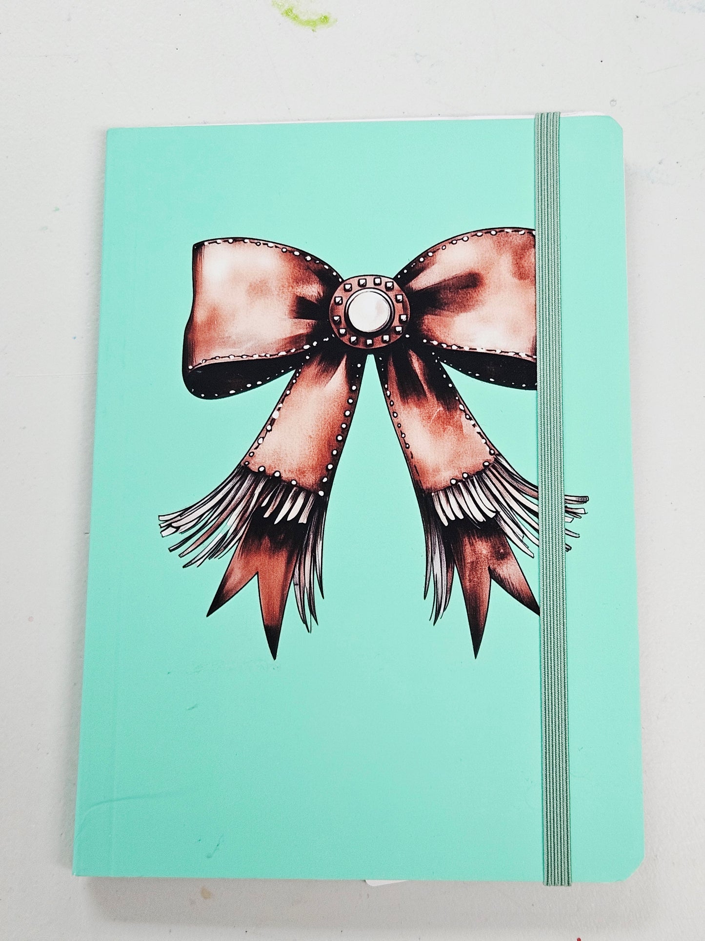 Teal Bow Notebook