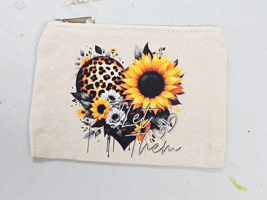 Sunflower Let Them Zipper Bag