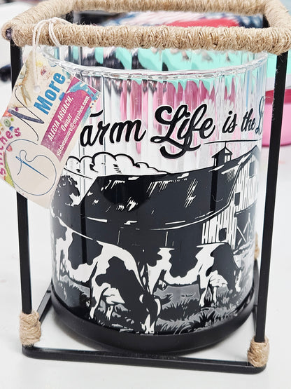 Farm Life Candle Holder