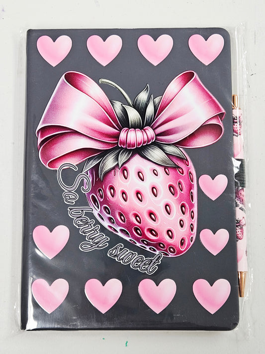 Strawberry Sweet Notebook w/Pen