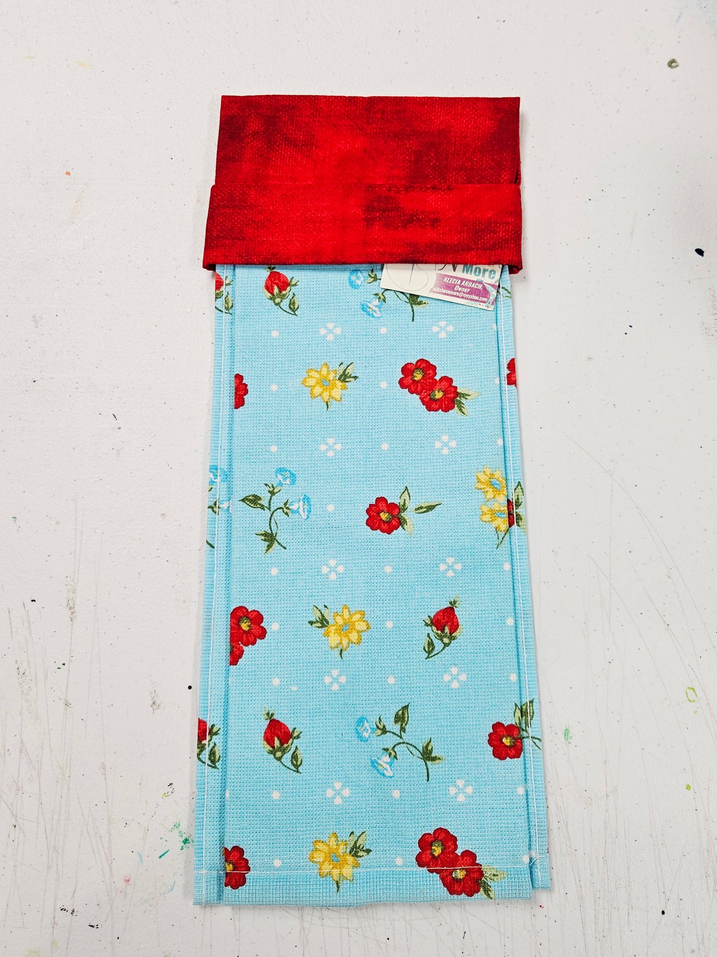 Floral Blue Kitchen Towel