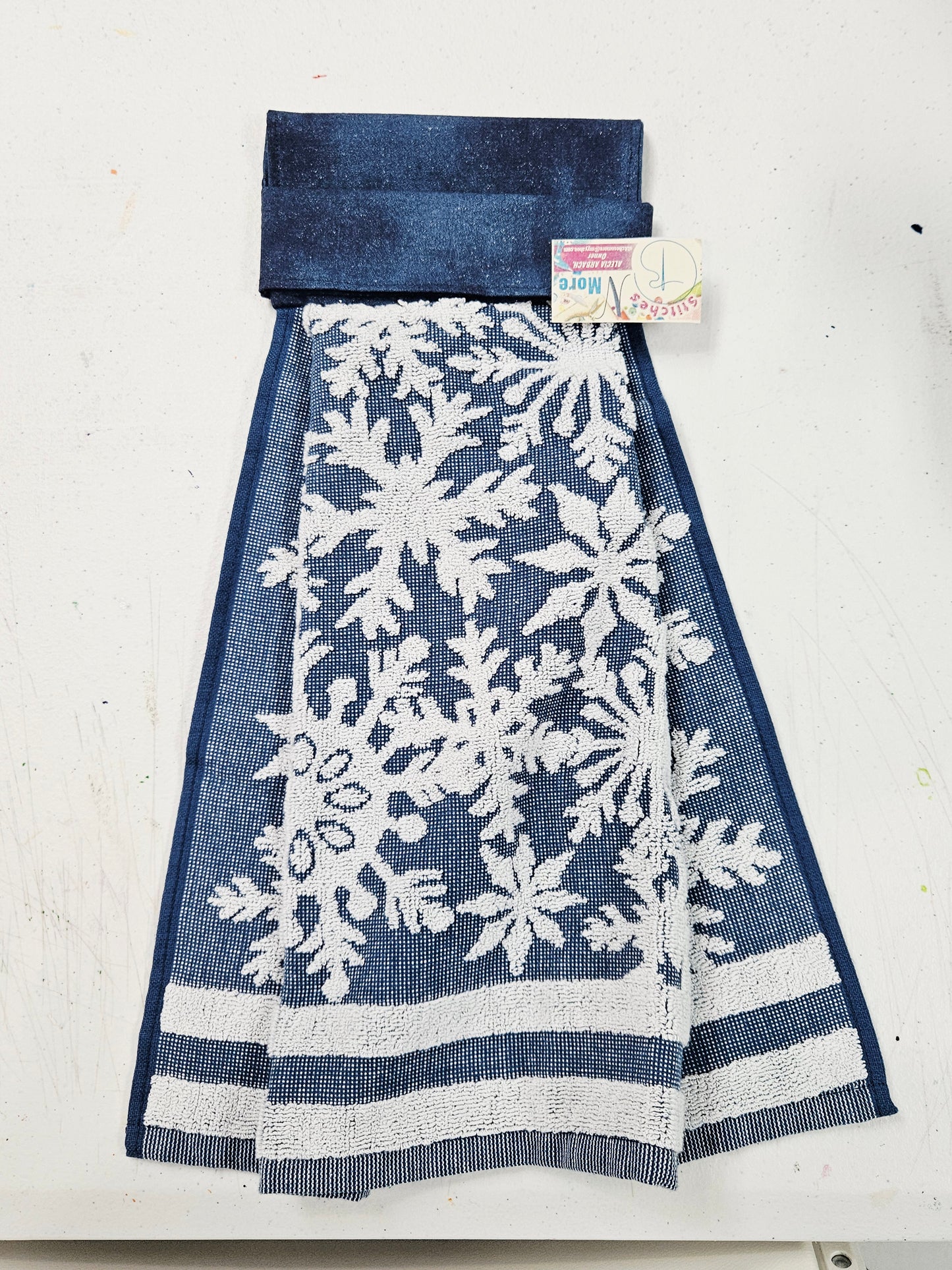 Blue Snowflake Kitchen Towel