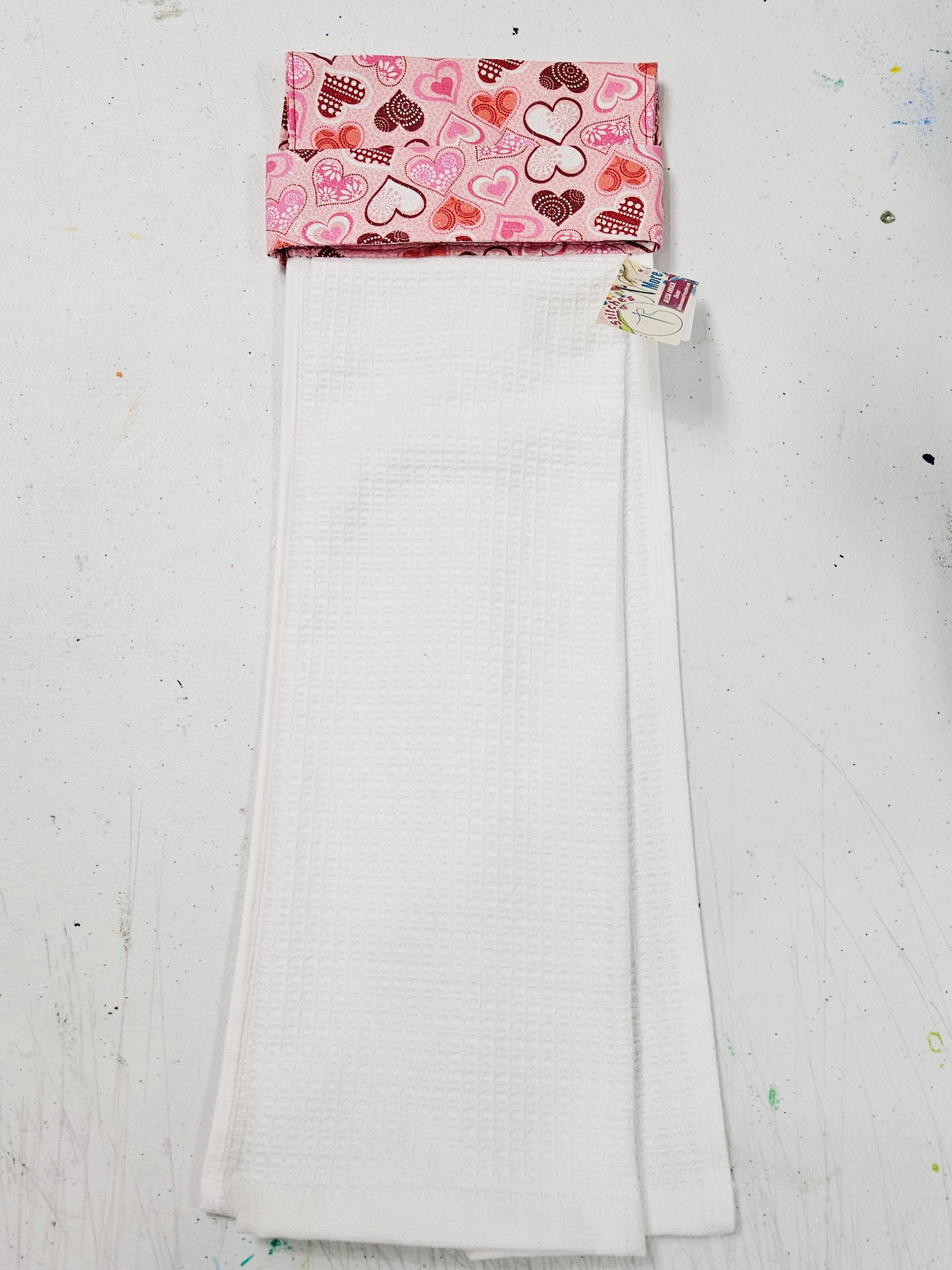 Pink Heart Kitchen Towel