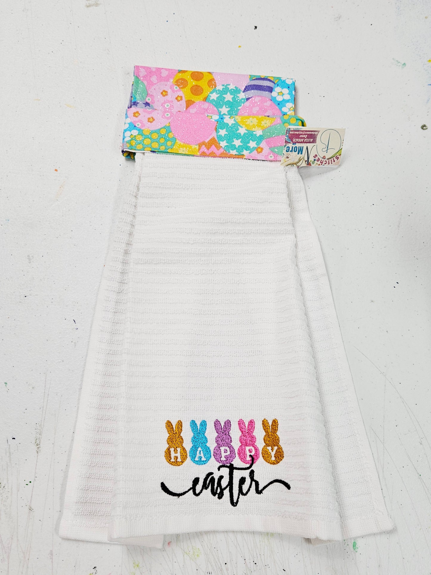 Easter Egg/Bunny Embroidered Towel