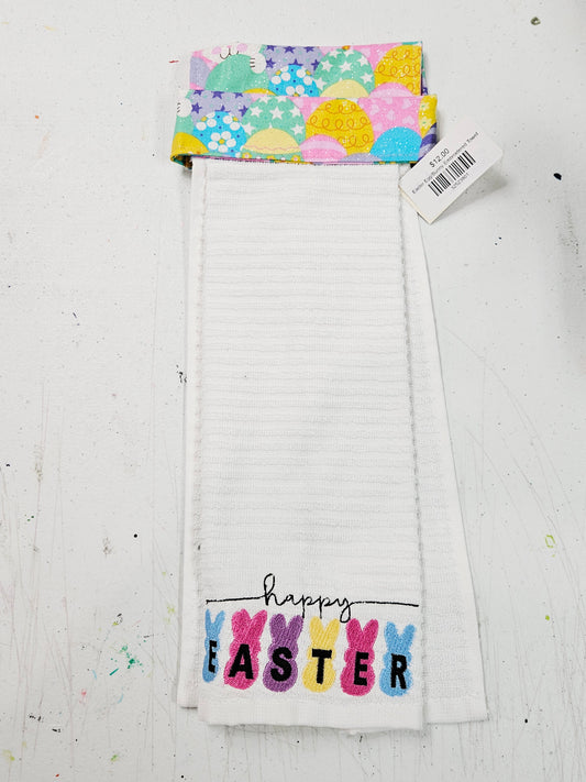 Easter Egg/Bunny Embroidered Towel