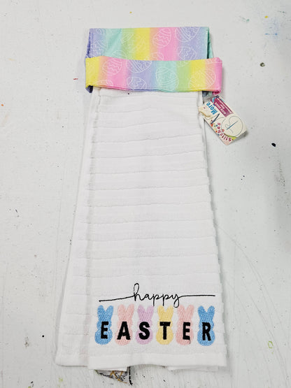 Ombre Easter Egg Embroidered Towel